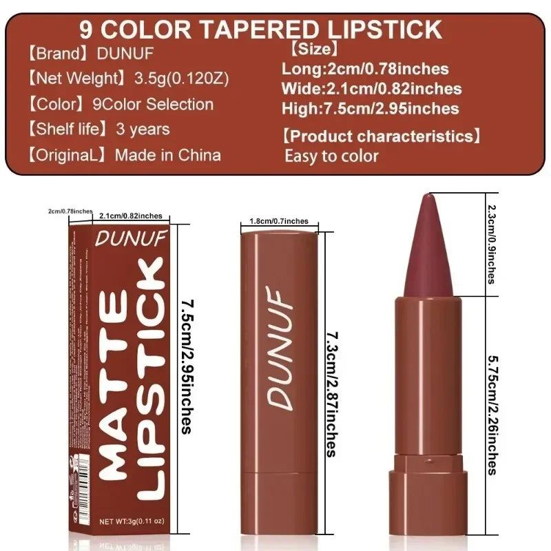 9 Colors Gradient Lip Liner Matte Black Brown Velvet Lipstick Waterproof Non Sticky Contouring Tint Lipliner Crayon Lip Makeup HIP