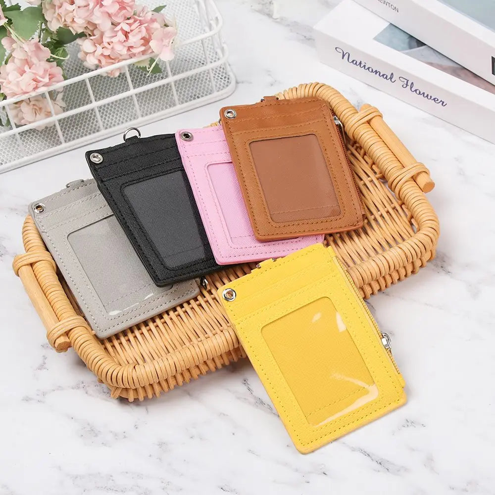 PU Leather Card Holder Wallet with Keychain & Coin Purse Card Holder Wallet HIP