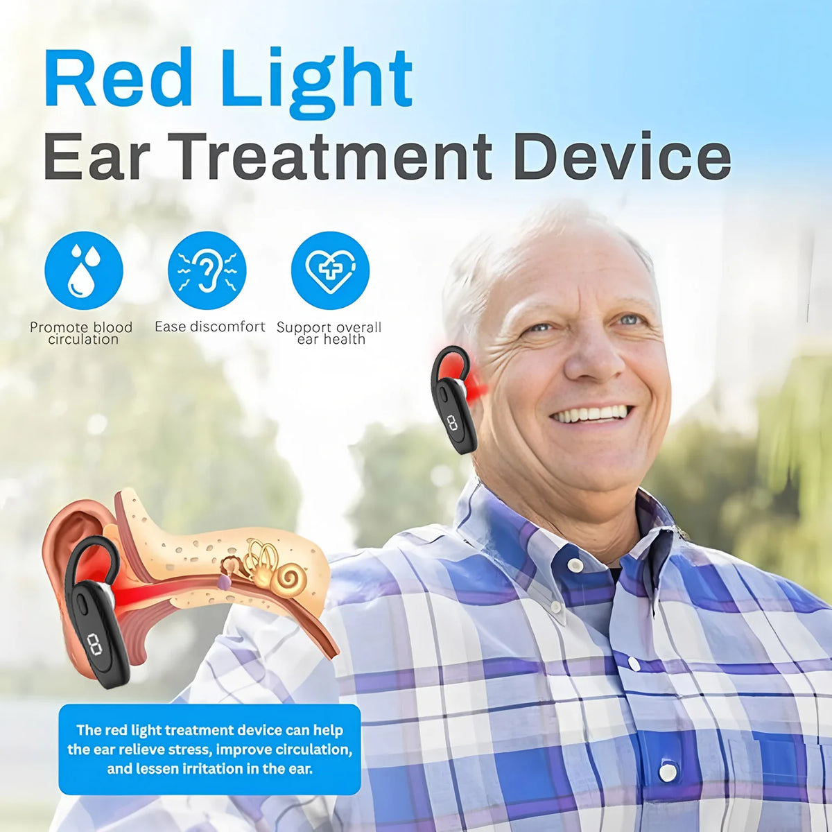 Portable 650nm Red Light Ear Laser Therapy Device | HIP Ear Laser Device HIP