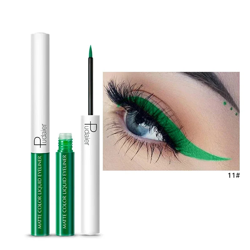 15 Color Long Lasting Liquid Eyeliner Makeup Waterproof Fast Dry Liquid Eyeliner Matte Multicolor Eye Liner HIP 11