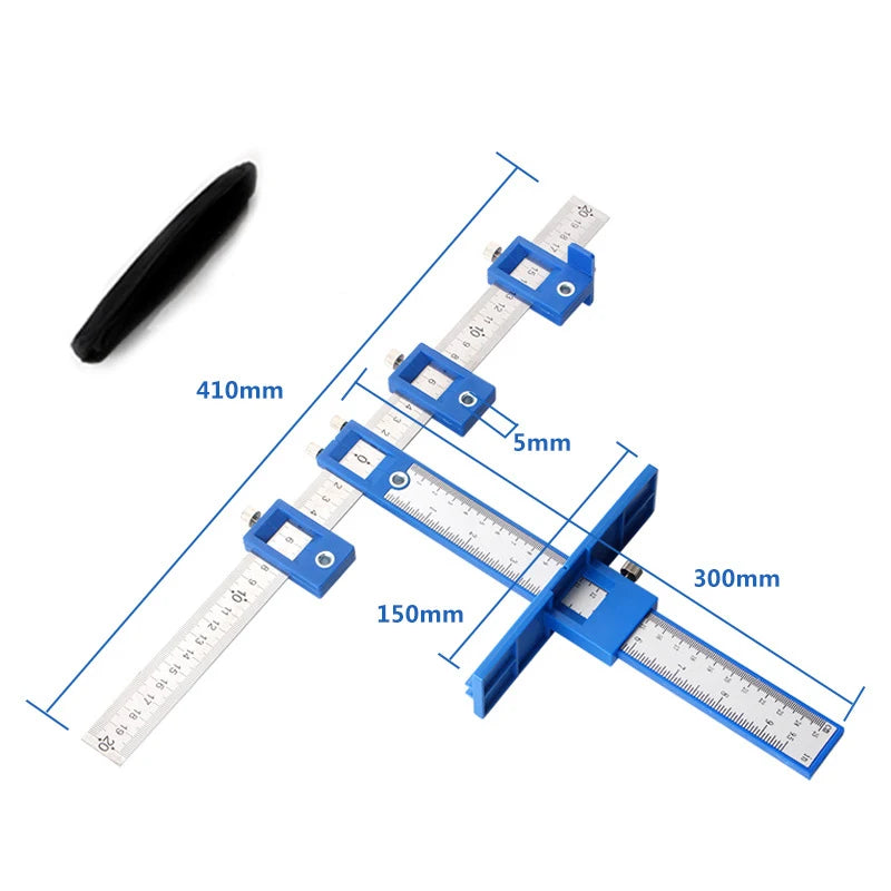 Adjustable Woodworking Drill Guide & Hole Locator – JIXIU Woodworking Drill Guide HIP Blue