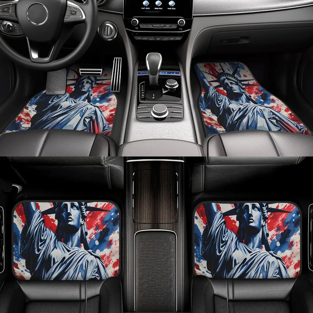 Statue of Liberty Car Floor Mats – 4-Piece Universal Set Automotive Floor Mats HIP
