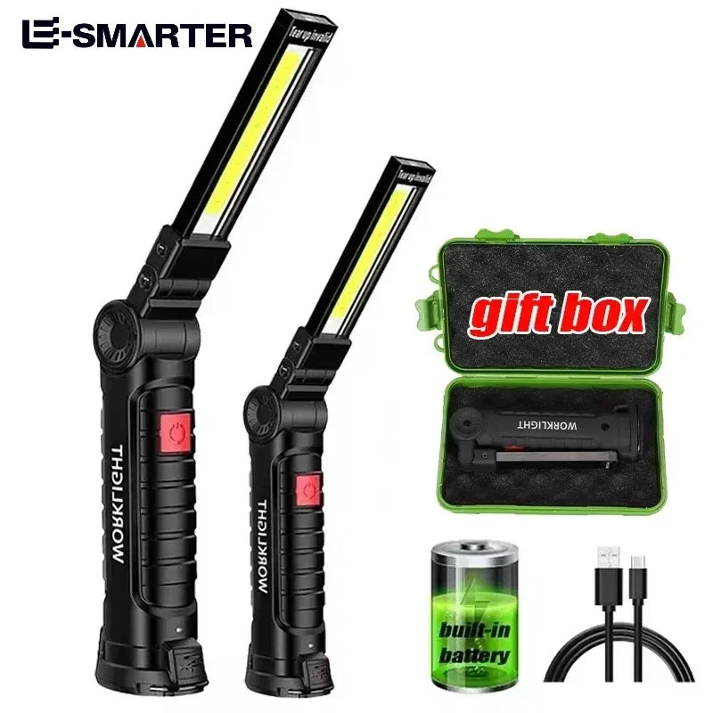 COB LED Work Light – USB Rechargeable Magnetic Flashlight LED Work Light HIP