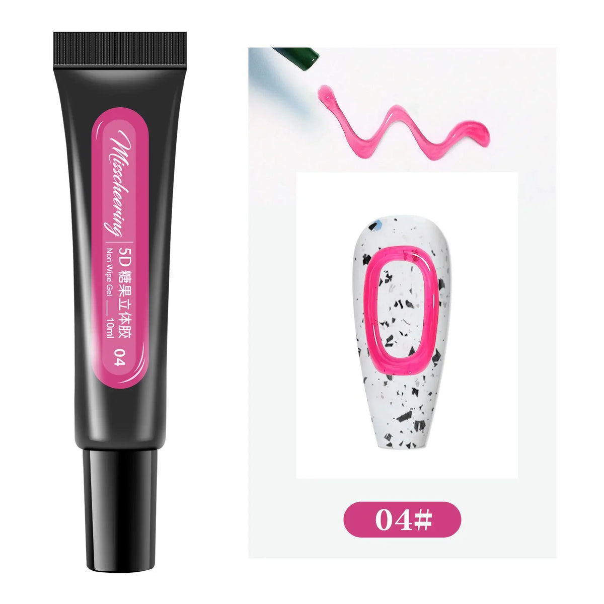 3D Pudding Gel 12ml Tube Emboss Korean Style Nail Design Painting Full Coverage Super Texture Gel Pigmented Paint Liner Gel HIP 04 10ml