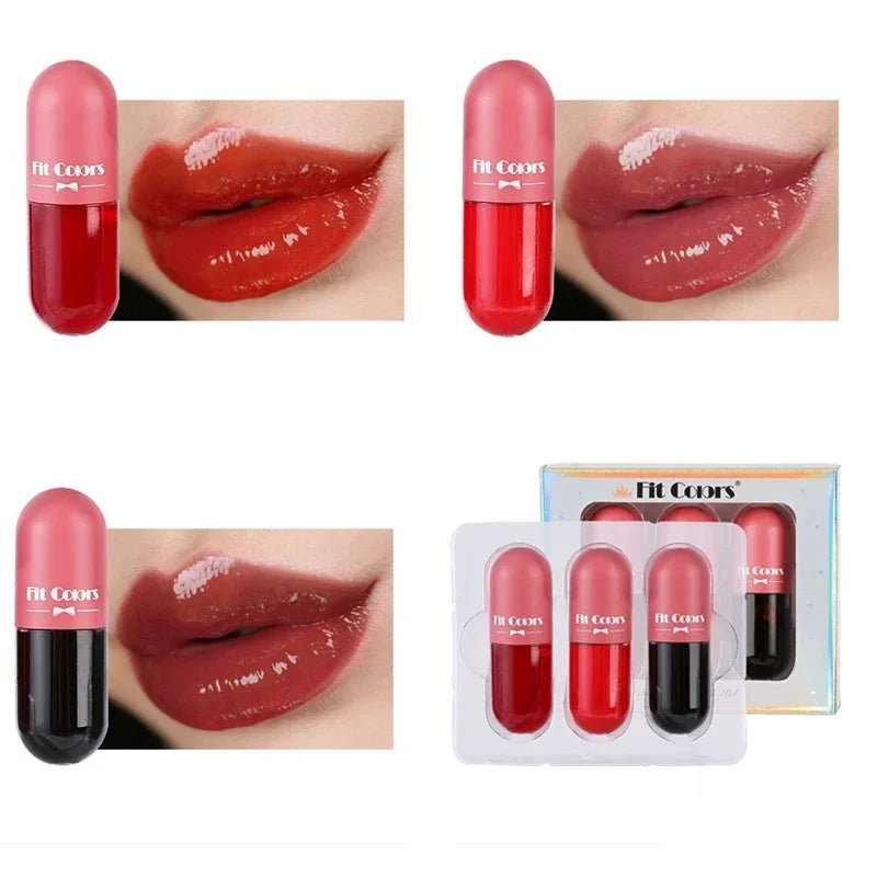 Crystal Jelly Lip Gloss Capsule Lip Plumper Oil Shiny Clear Lips Oil Moisturizing Women LipGloss Balm Makeup Lip Tint Cosmetics HIP