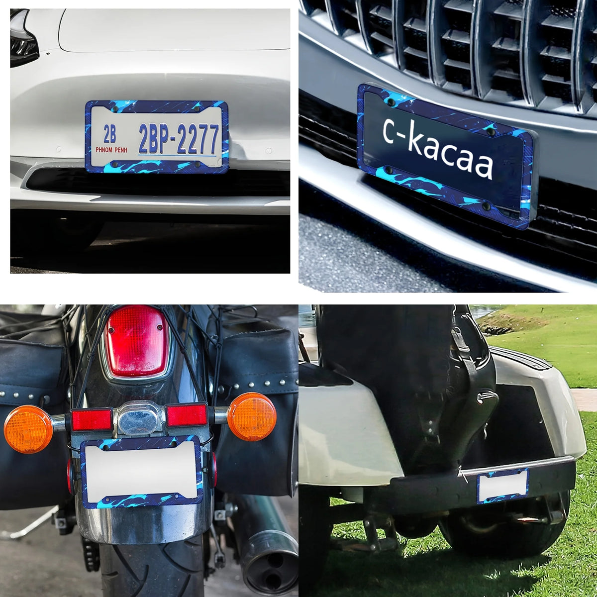 Christmas Aluminum License Plate Frame Set – Weather-Resistant License Plate Frame HIP