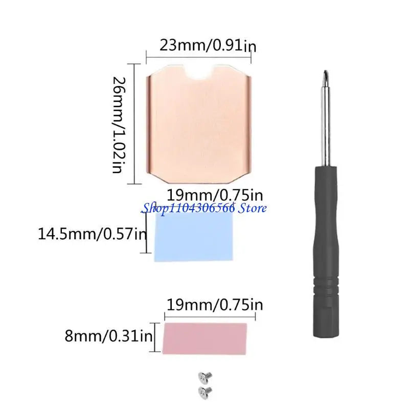Copper Thermal Pad for Steam Deck 2230 SN740 SSD Heatsink Thermal Pad Sheet HIP
