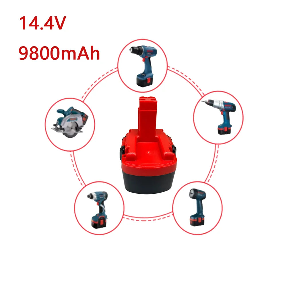 Bosch 14.4V NI-MH Replacement Battery & Charger – 4800mAh Power Tool Battery HIP
