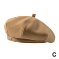 Solid Color Women Berets Korean Fashion Retro Octagonal Hat Elegant Lady Artist Painter Cap Newsboy Beanie Bonnet HIP khaki