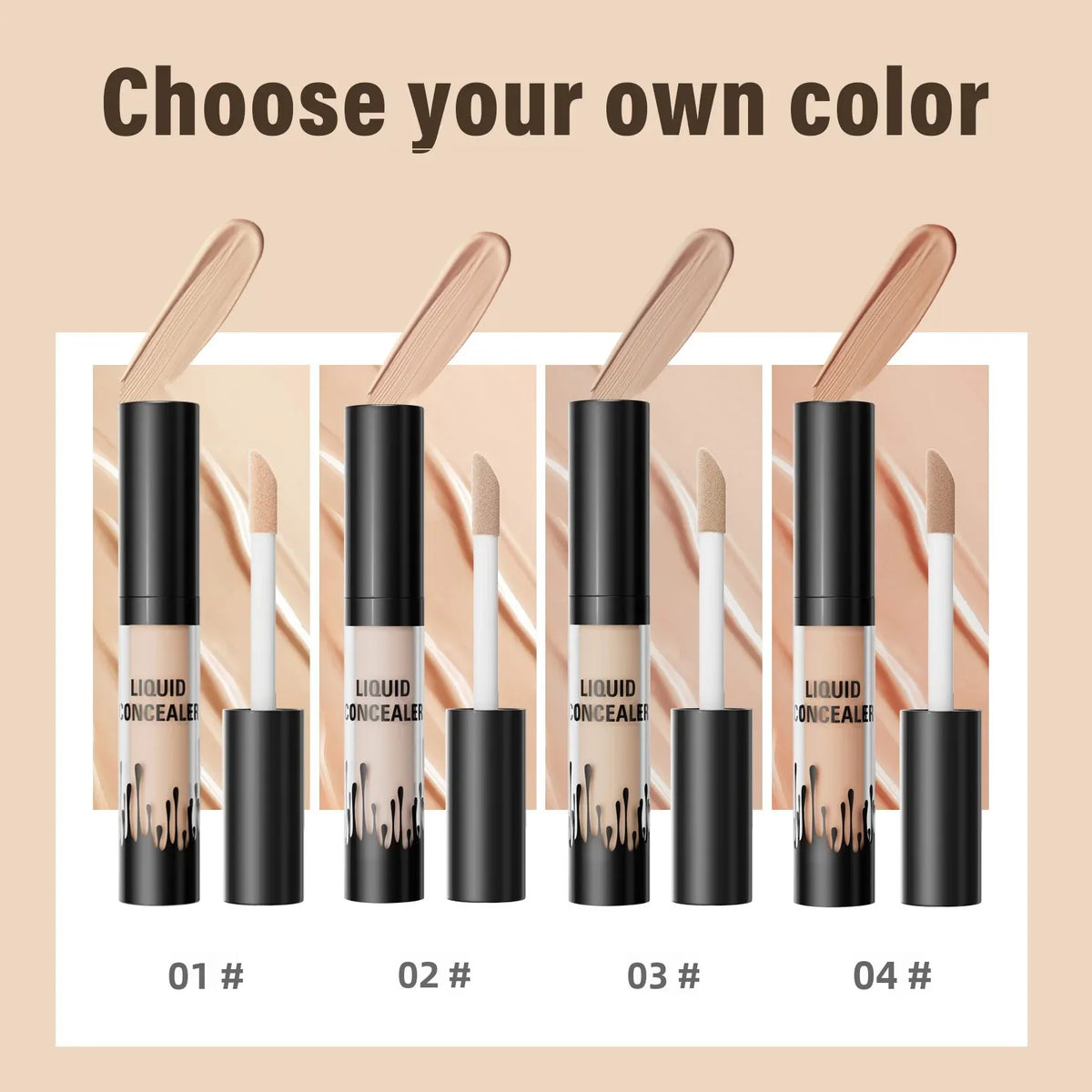 Hello Kiss Waterproof Full Coverage Concealer | All Skin Types Liquid Concealer HIP