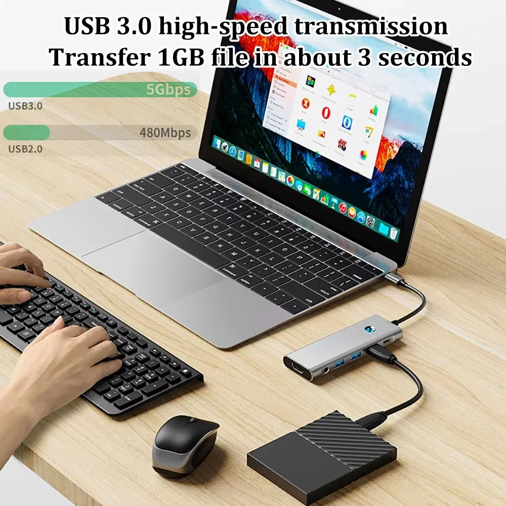 9-in-1 USB-C Docking Station | 4K60Hz HDMI & PD 100W USB-C Docking Station HIP