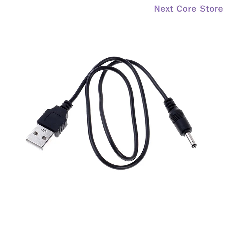 USB Male to 3.5mm DC Charging Cable 60cm – Black USB Charging Cable HIP