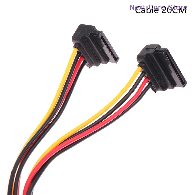 20CM SATA Power Y Splitter Cable – 15 Pin Male to Dual Female SATA Power Splitter Cable HIP