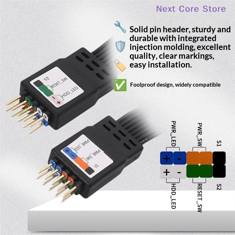 9-Pin Motherboard Front Panel Extension Cable 20/30/50cm Motherboard Extension Cable HIP