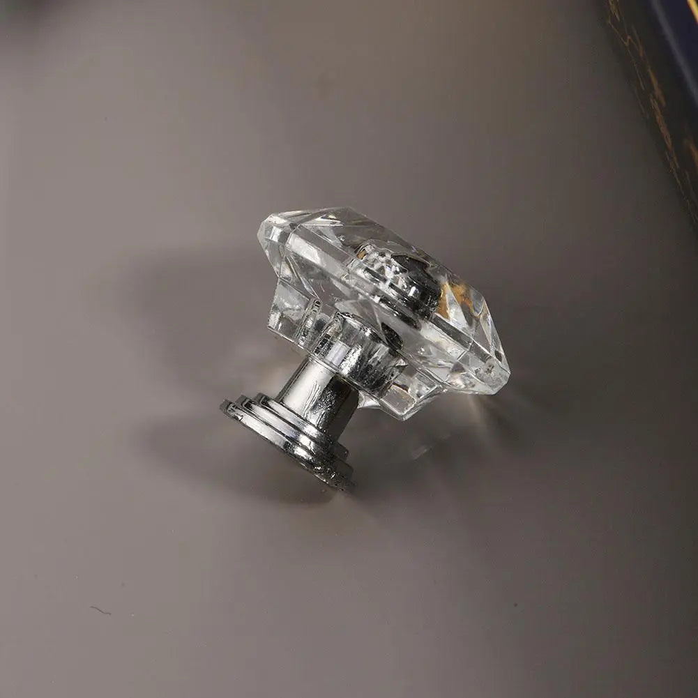 Acrylic Crystal Diamond Furniture Knobs Transparent Diamond Handle for Cabinet Doors Drawers Plastic Decorative Knobs Pull HIP