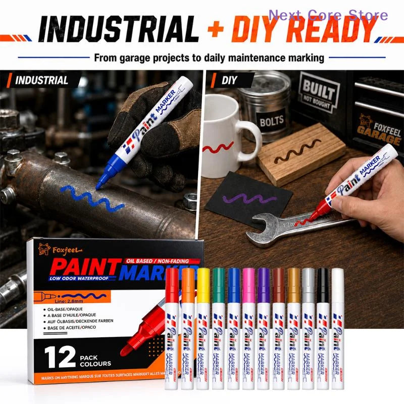 Oil-Based Paint Marker – Waterproof Permanent Multi-Surface Pen Paint Marker Pen HIP