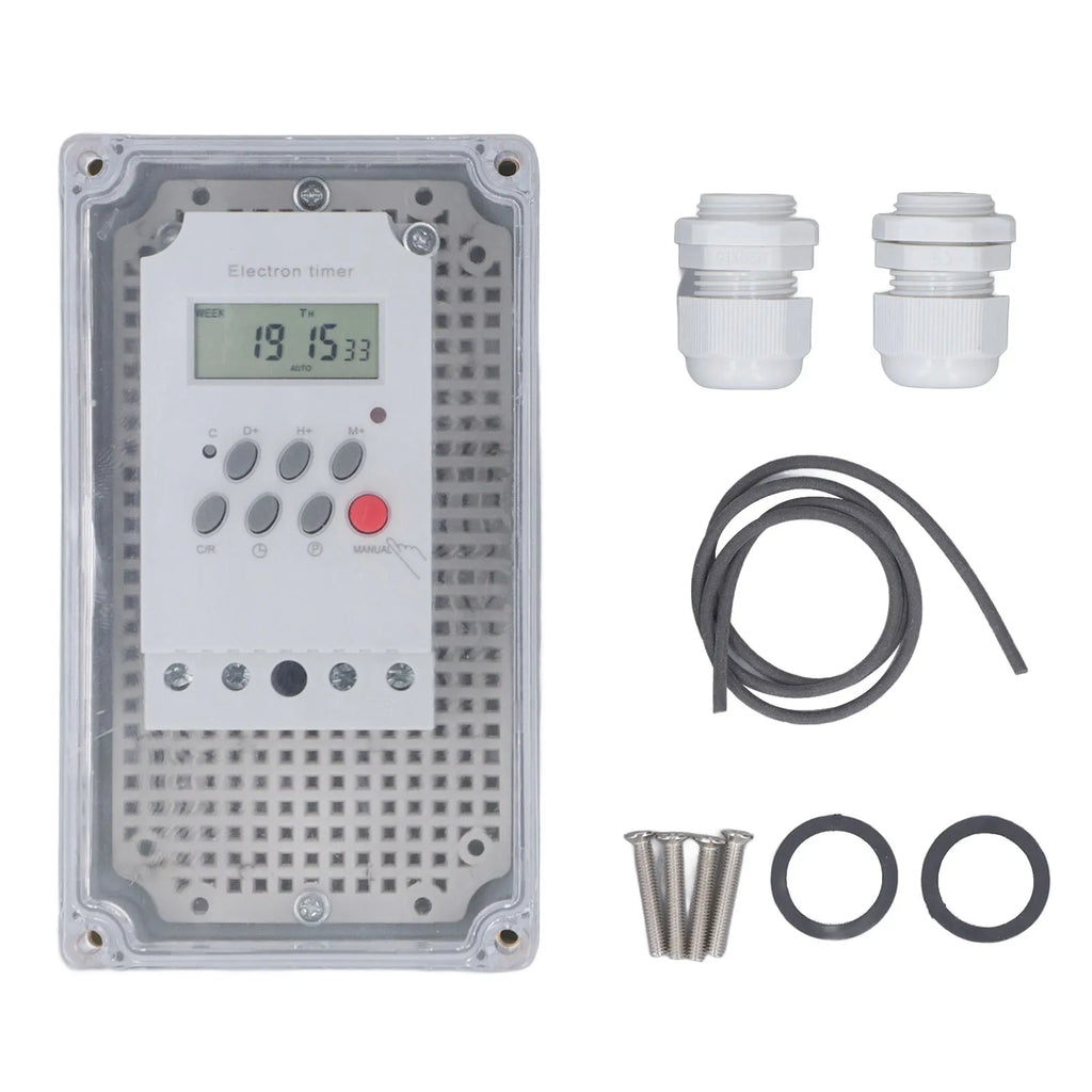 Digital Timer Box Swimming Pool Pump Timer Waterproof Digital Timer Box Programmable Time Control for Heater Spa Motor HIP AC 220V