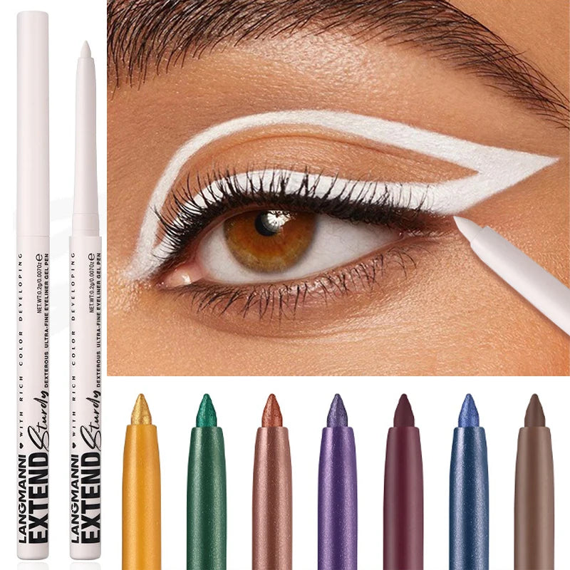 Waterproof Eyeliner Gel Pencil Matte Glitter Lying Silkworm Eye Shadow Pen Brown No Smudge Quick Drying Rotatable Eyeliner Stick HIP