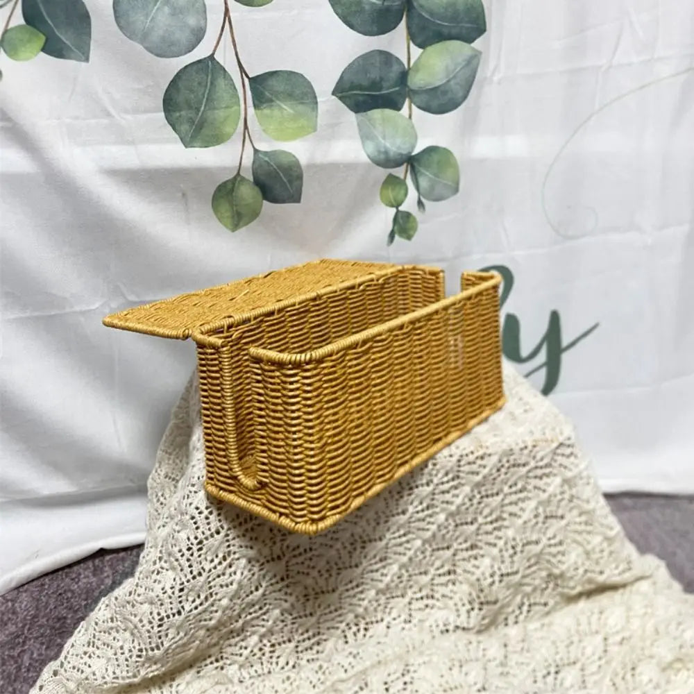 Rattan Cable Management Box with Lid – Cord Organizer Cable Management Box HIP