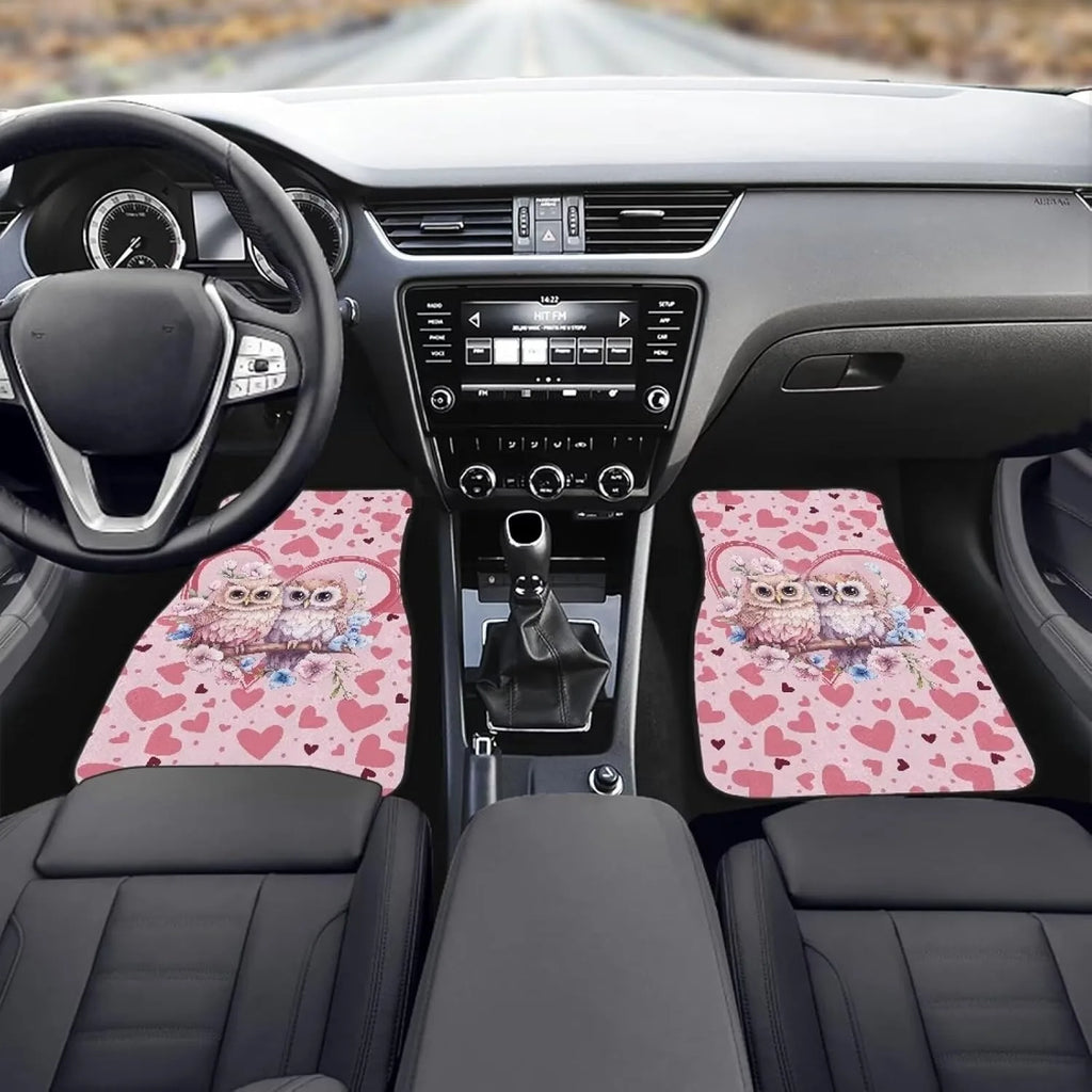 Cute Owl Car Floor Mats – Anti-Slip Universal SUV 4-Piece Set Car Floor Mats HIP