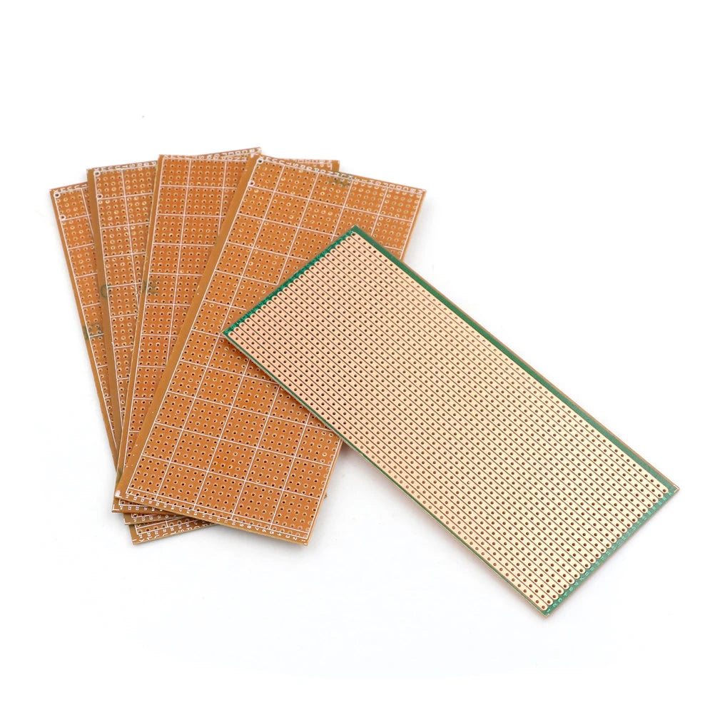 5-Pack Stripboard Veroboard Uncut PCB Board 6.5×14.5cm Prototype PCB Board HIP 5Pc