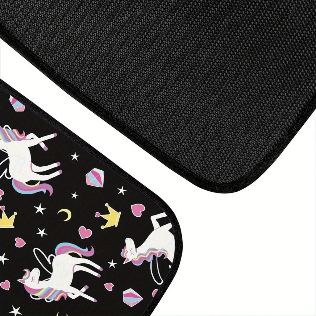 4-Piece White Horses Rubber Floor Mats – Truck, Van & SUV Automotive Floor Mats HIP