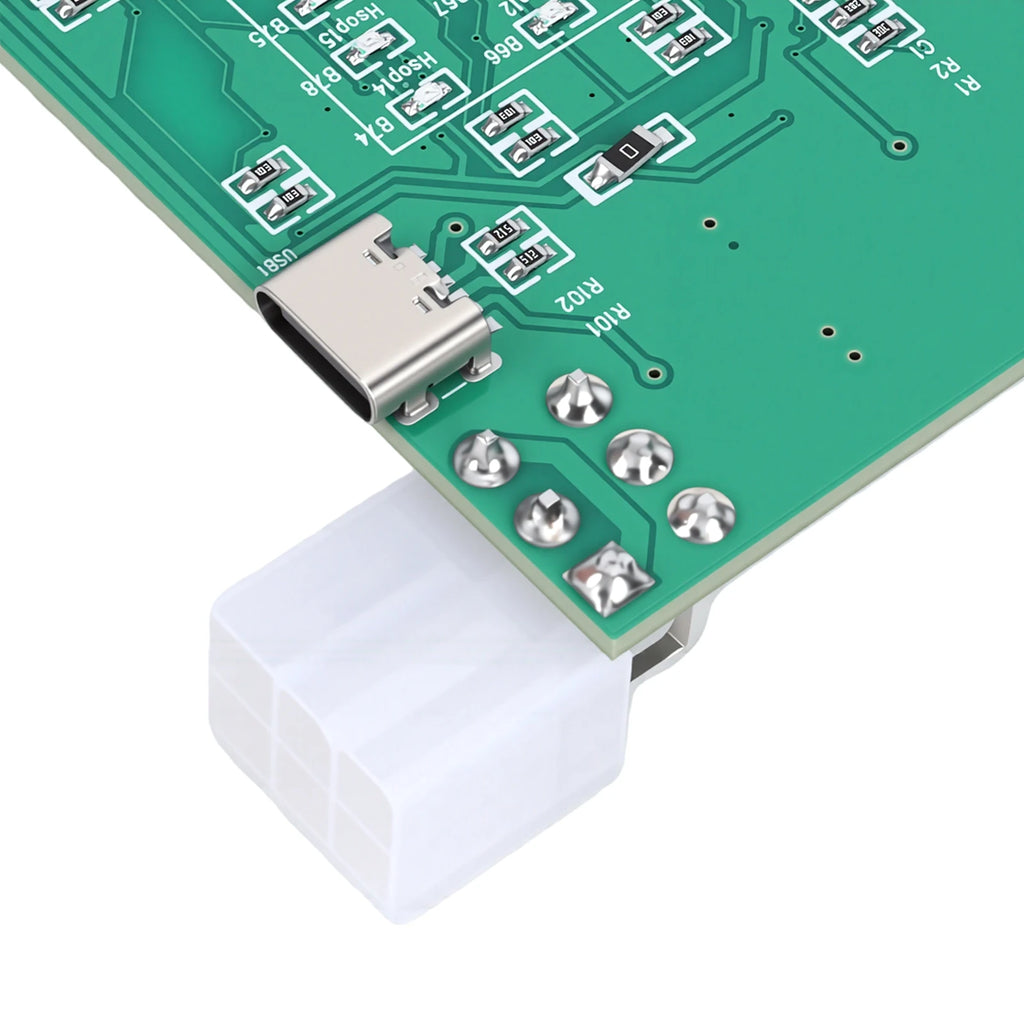 PCIe 16X Slot Tester PCIe 16X Test Card with Light PCI Express Slot Motherboard Diagnostic Tester Support Type C Power Supply HIP
