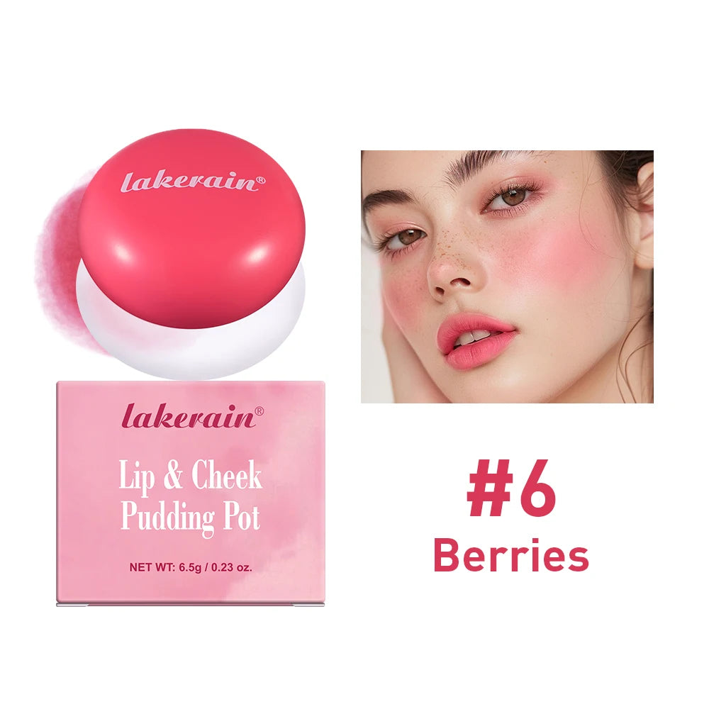 Lip&Cheek Blurry Pudding Pot | Blushed Moment - Baby | Makeup Blush, Buildable Lightweight, Multi-Use Soft Matte Finish | 5g HIP 6