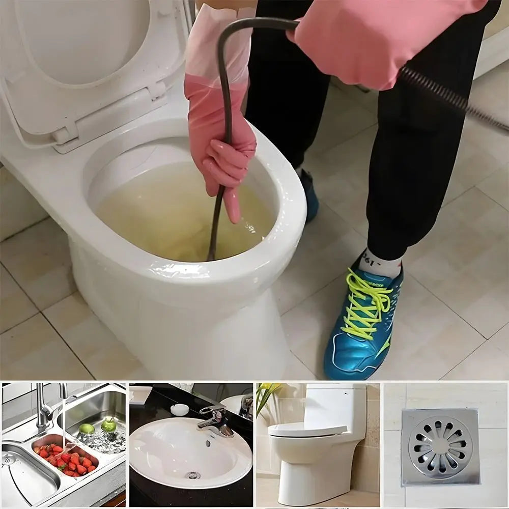 Electric Drill Drain Cleaning Spring Tool – 1/3/5 Metre Drain Cleaning Tool HIP