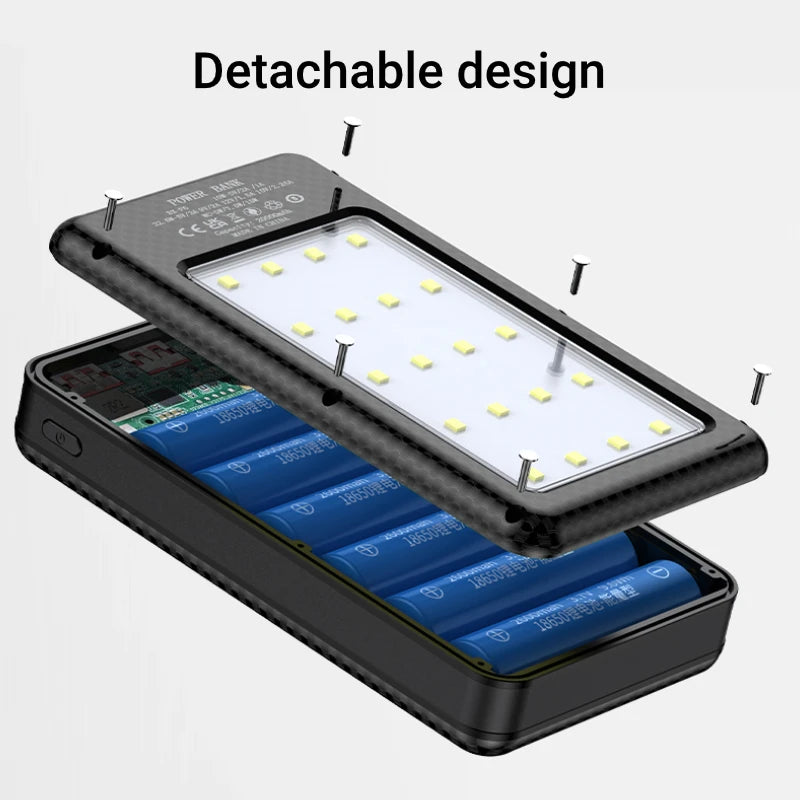 SEamopar 20000mAh 18650 Power Bank Case – 10W Wireless Charging Power Bank Case HIP