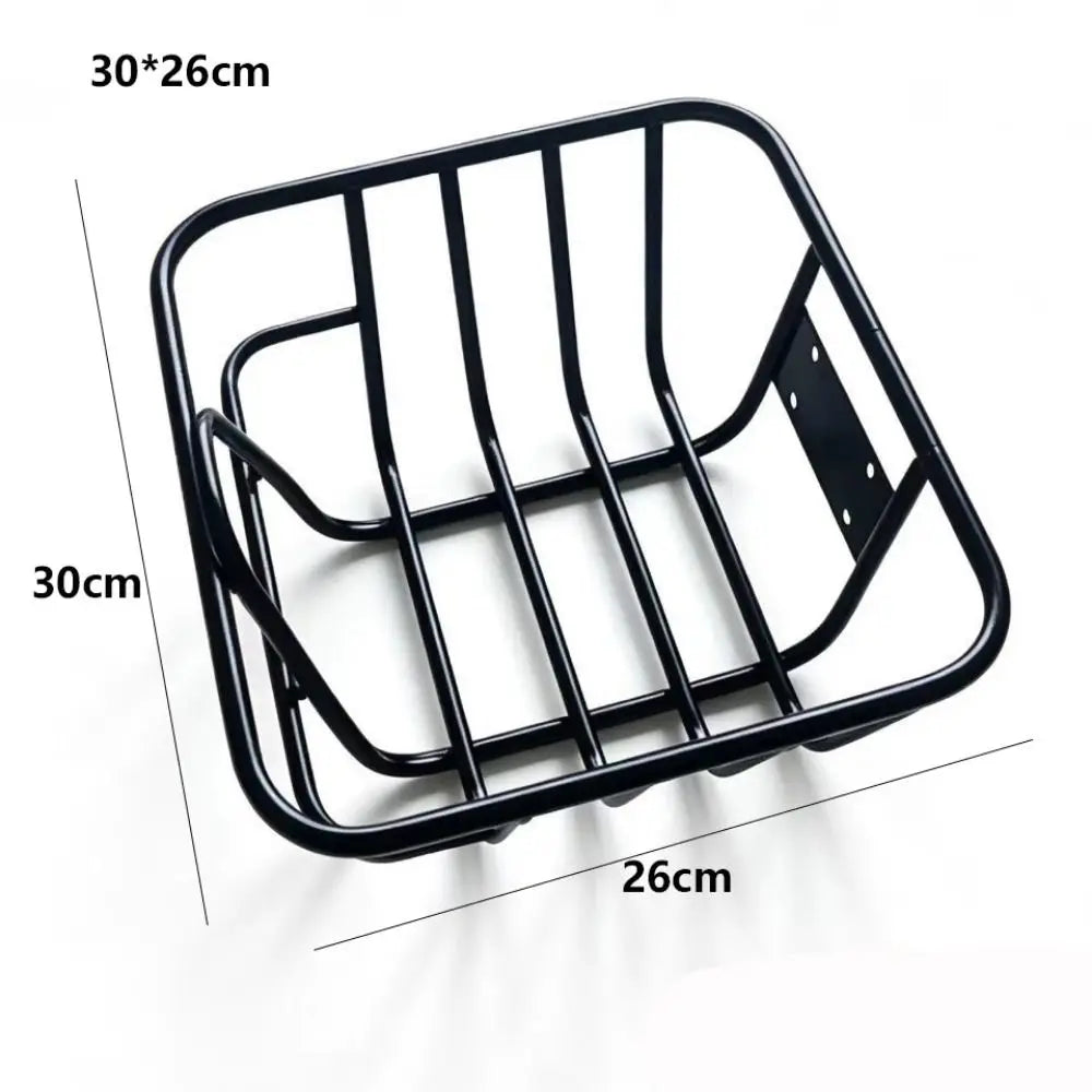 Metal Bike Rear Basket – Adjustable, Heavy Duty Black Bike Rear Basket HIP
