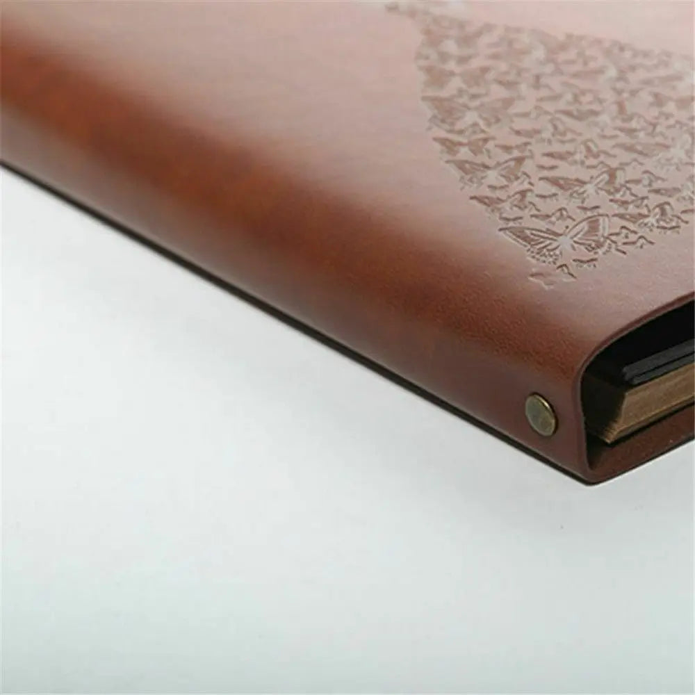 Vintage Leather Photo Album – 40 Pages, Holds 120 Photos Photo Album HIP