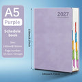 A5 2027 Daily Planner – Weekly & Monthly Schedule Notebook Daily Planner Notebook HIP Purple