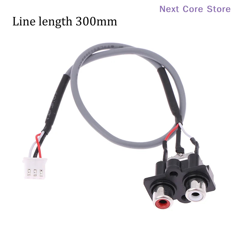 3-Pin Audio Signal Cable XH2.54mm Panel Socket 30cm Amplifier Audio Signal Cable HIP