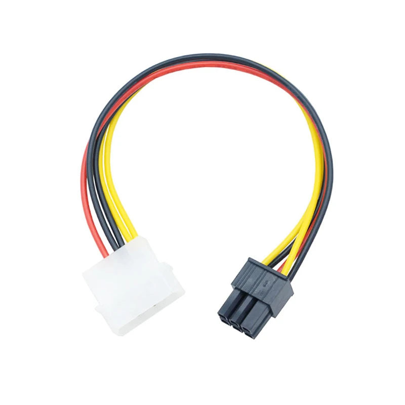 Molex 4-Pin to 6-Pin GPU Power Adapter Cable – 20cm GPU Power Adapter HIP