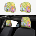 2-Pack Easter Gnome Gingham Car Headrest Covers | Universal Fit Car Headrest Cover HIP 1