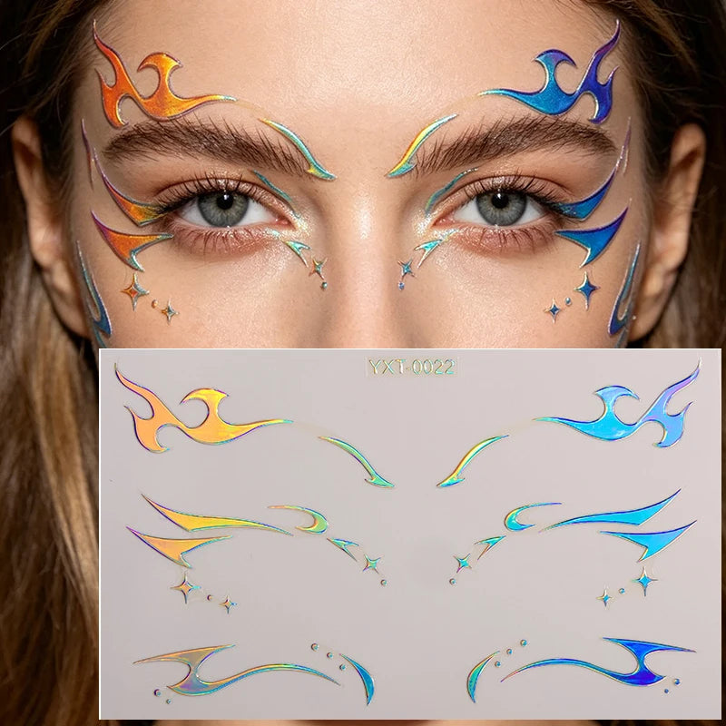 Holographic Laser Eye Makeup Stickers – Face Art Decals