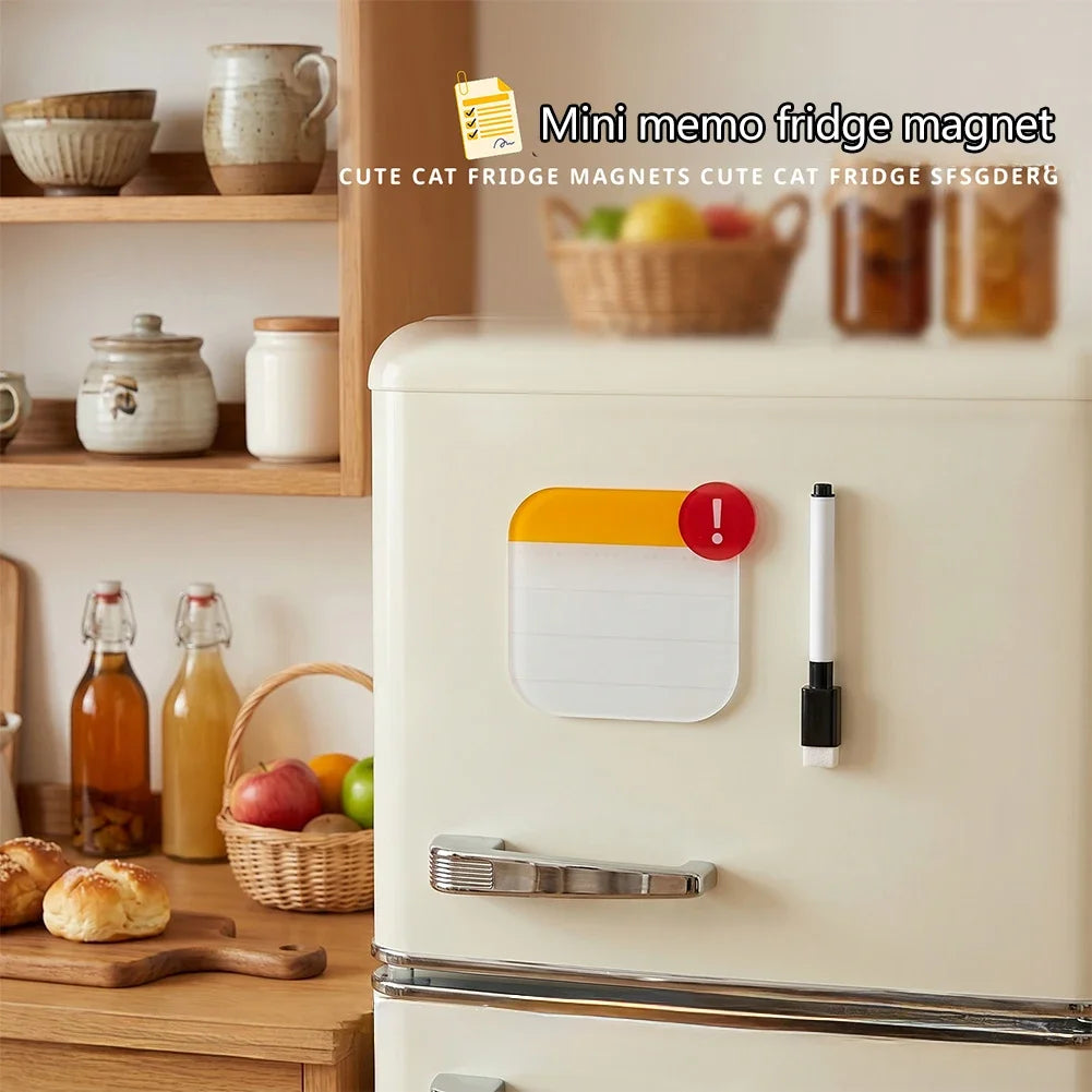 Creative Exclamation Mark Pop-up Refrigerator Message Magnet Reusable Dry Erasable Message Board Kitchen Home Decoration HIP