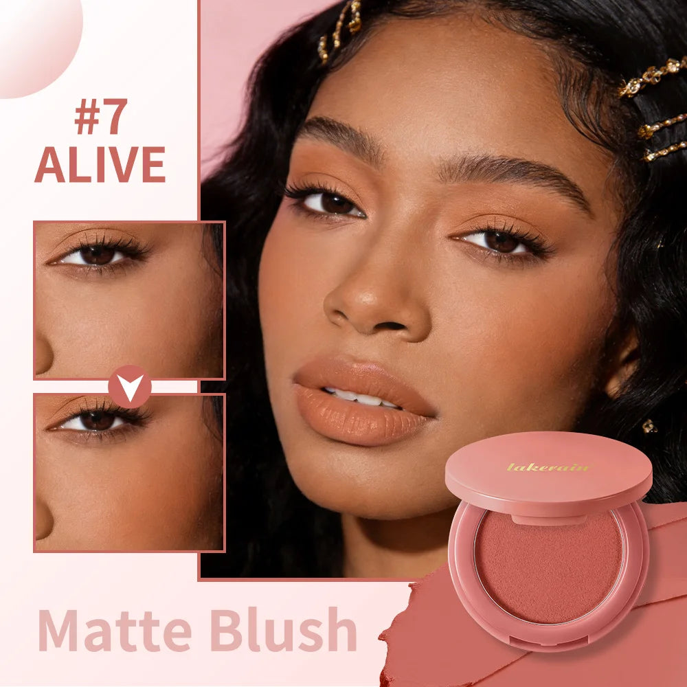 Soft Poke Blush Palette Free Brush Included Velvety Matte Nude Blush Natural Beginner Face Makeup Cosmetics for Women HIP