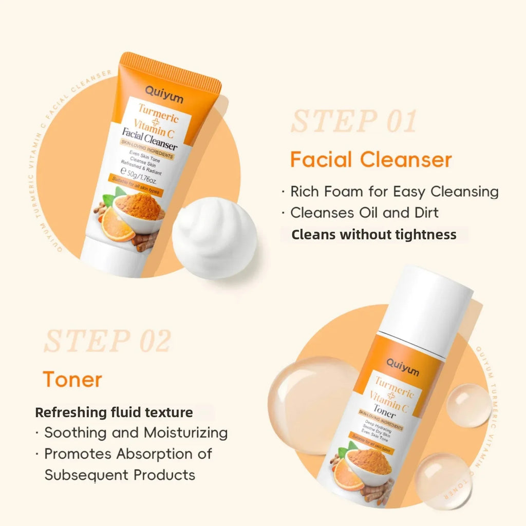 Vitamin C Turmeric 5-Piece Skincare Set – Hydrate & Tighten Skincare Gift Set HIP