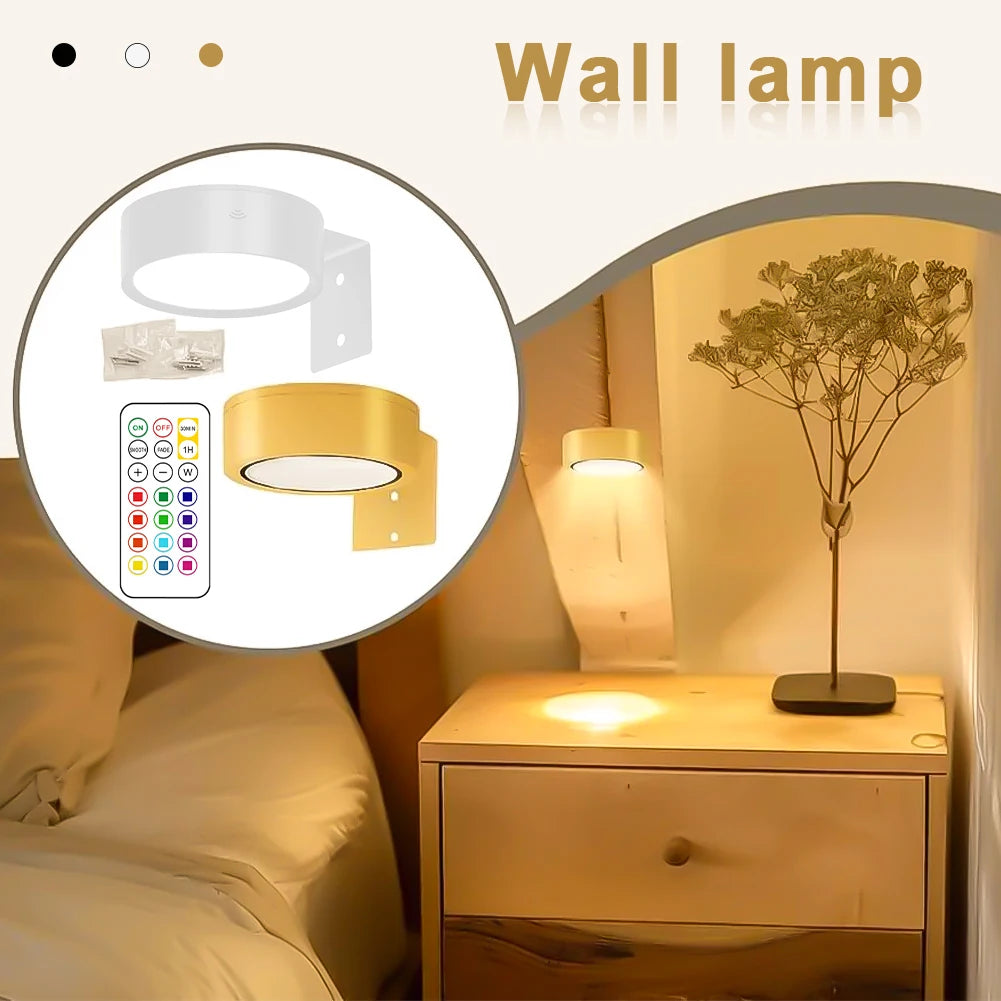 1/2pcs Versatile Wireless Magnetic Remote LED Wall Light Battery Operated Spotlight Ideal For Bedroom Art Display Lighting HIP