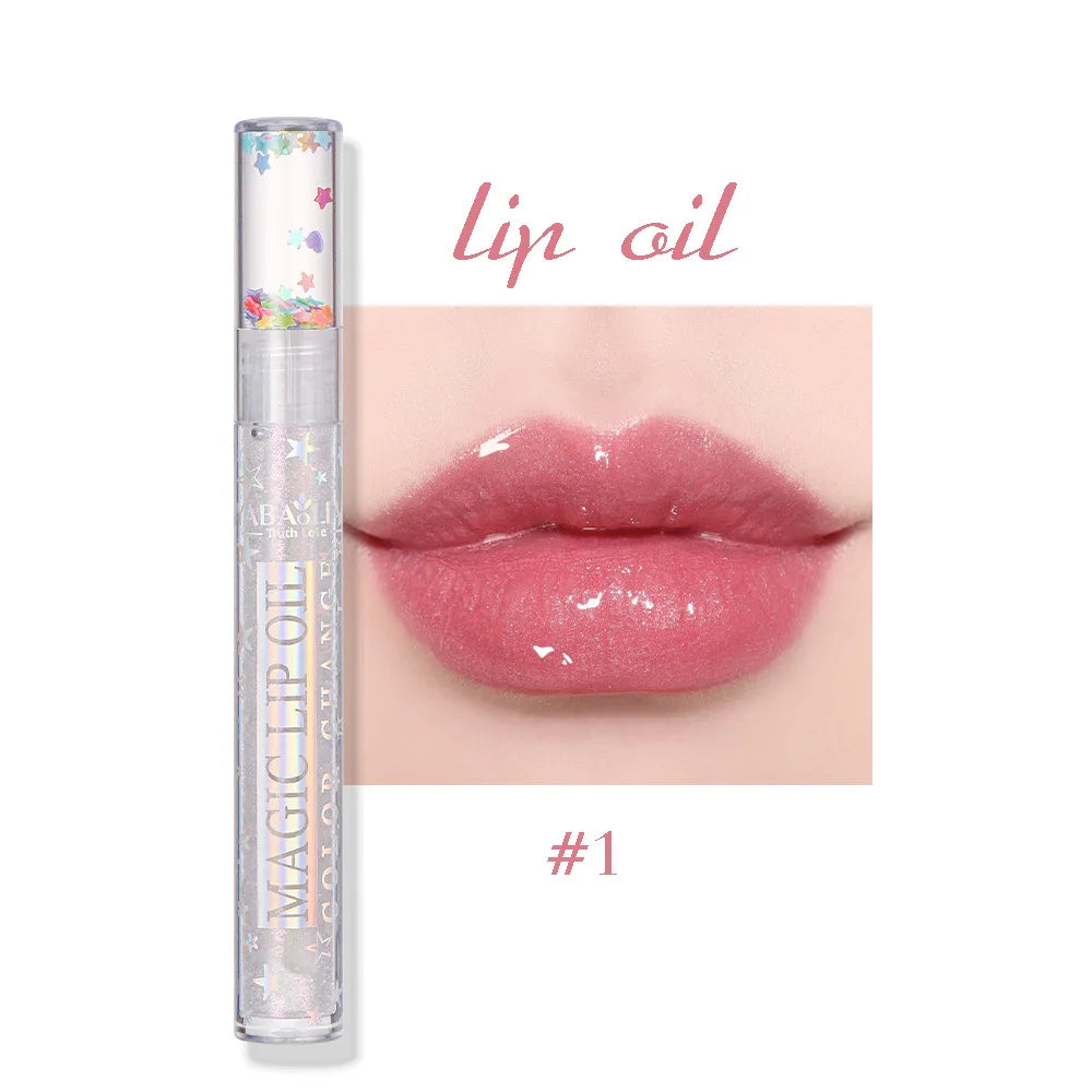 Lip Gloss Set Plumping Transparent Gloss Lip Oil Makeup Moisturizing Glitter Clear Mirror Lipstick Primer Cosmetic HIP 01