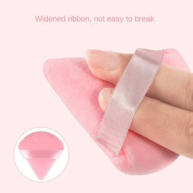 Velvet Triangle Powder Puff Set – Soft Washable Makeup Sponge Makeup Powder Puff HIP