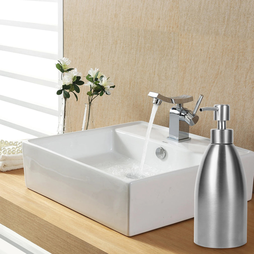 500ml Stainless Steel Soap Dispenser Kitchen Sink Faucet Bathroom Shampoo Box Soap Container Shampoo Box Liquid Soap Dispenser HIP