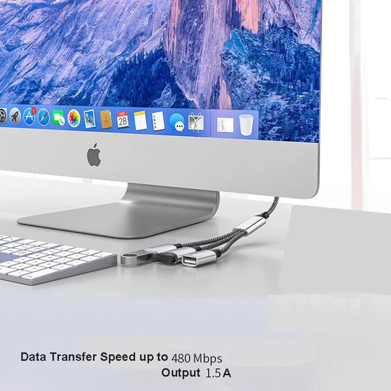 OULLX USB Hub Splitter 2/3/4 Ports – OTG Charger Adapter USB Hub Splitter HIP