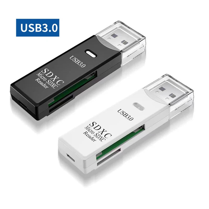 USB 3.0 SD & TF Card Reader – High-Speed Dual Slot Adapter USB Card Reader HIP