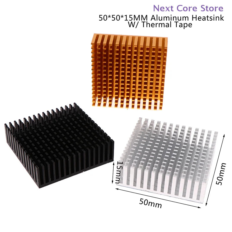 Aluminum Heatsink 50×50×15mm – CPU, IC & LED Cooler Aluminum Heatsink HIP