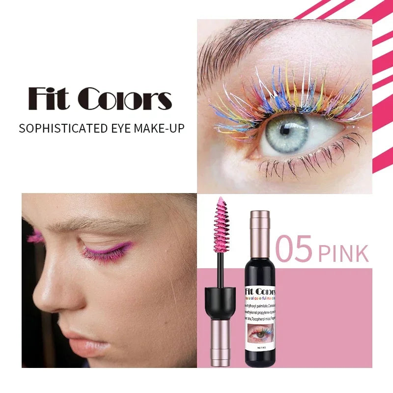 Wine Bottle 4D Silk Fiber Eyelash Mascara Waterproof Fast Dry Eyelashes Curls Extension Makeup Eyelashes Waterproof Blue Ink HIP