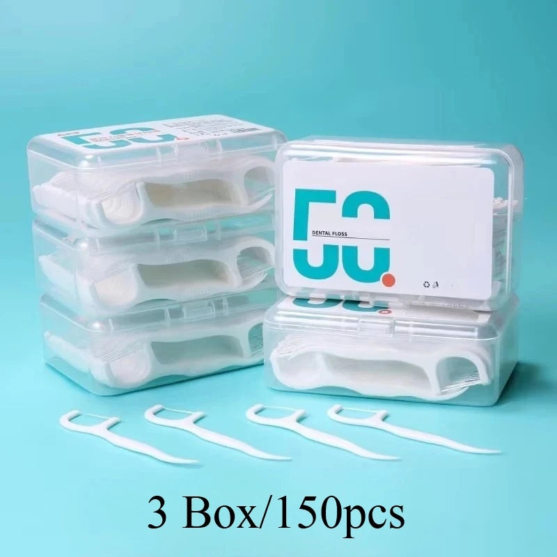 150-Pack Ultra-Fine Dental Floss Picks – Deep Clean | RUZOFO Dental Floss Picks HIP C636-3 box