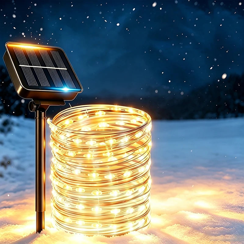 Solar Fairy String Lights 8 Modes IP65 Waterproof | Garden & Patio Solar String Lights HIP 1pack warm 6M 50LED No plug